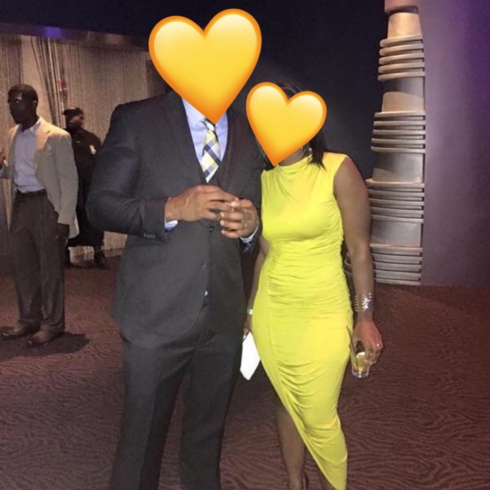 Yellow asymetrical bodycon dress